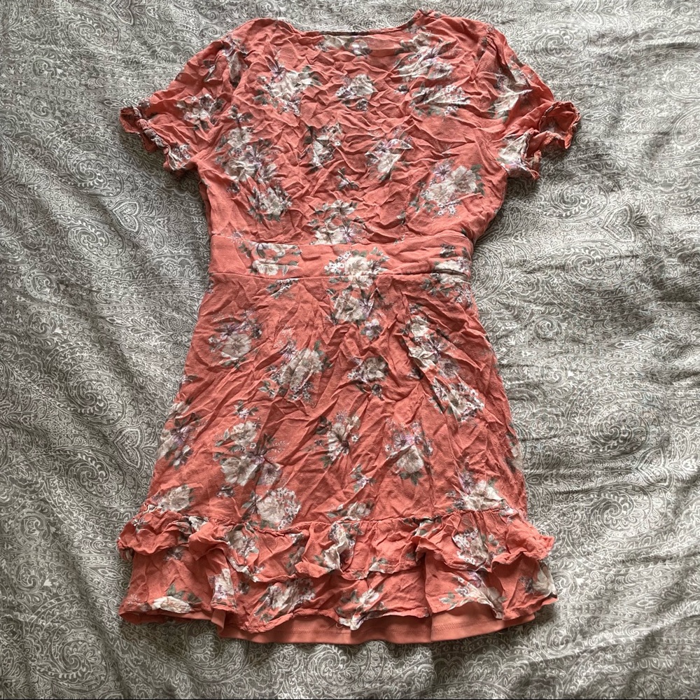 Sadie & Sage Orange Flowered Mini Dress